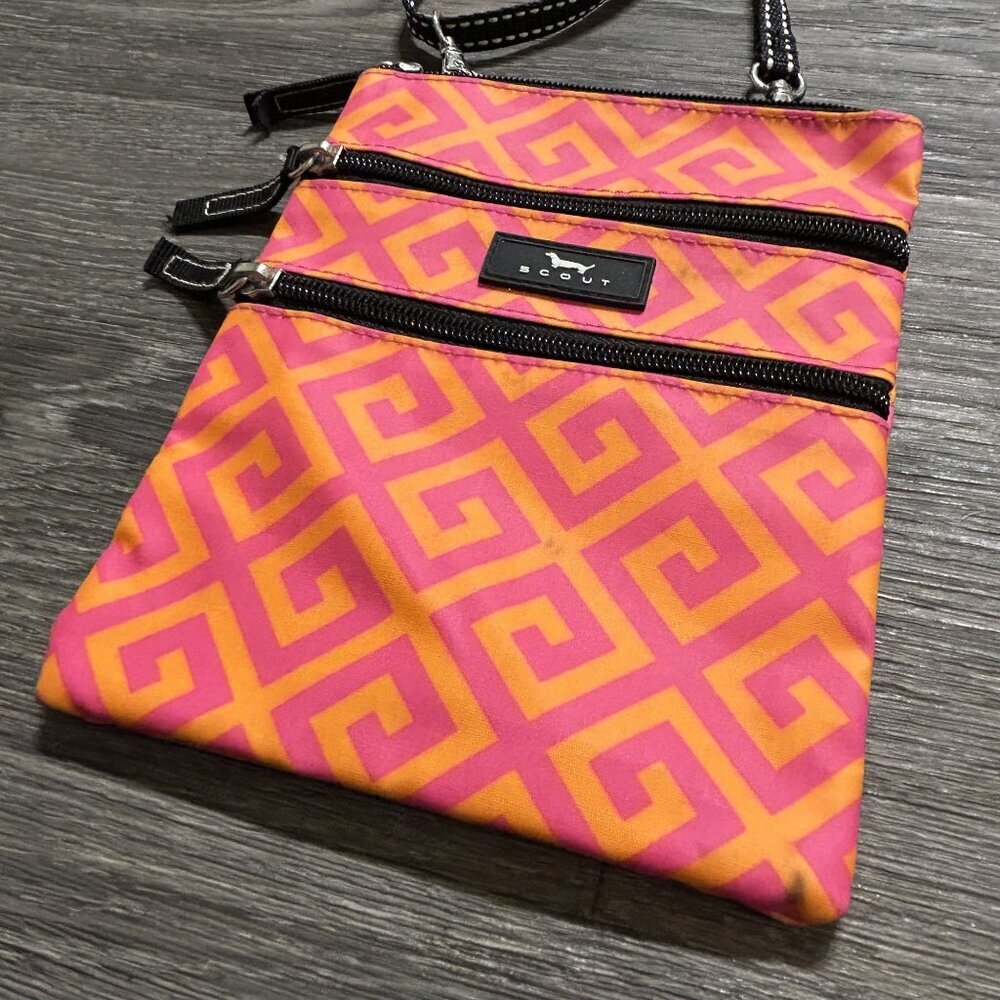 Scout Sally Go Lightly Crossbody Bag Coated Cotton Water Resistant Pink Orange - Picture 5 of 11